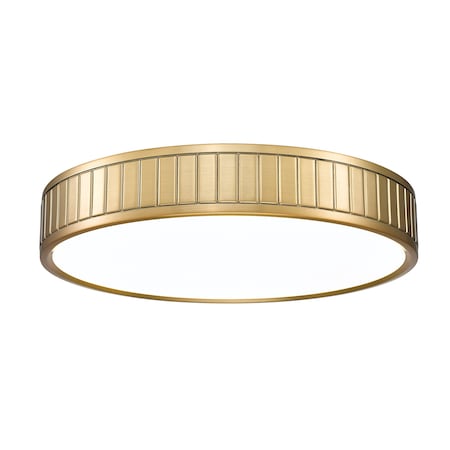Z-Lite Madison Flush Mount, 1-Light, 16.5 In.W x 3 In.H, Modern Gold/Frosted 1005F16-MGLD-LED